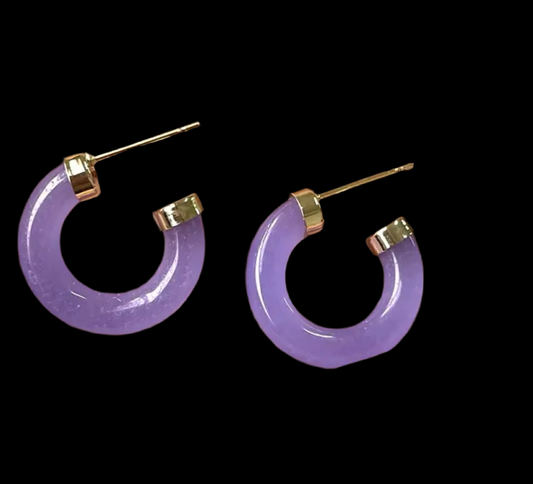 Amethyst Hoops